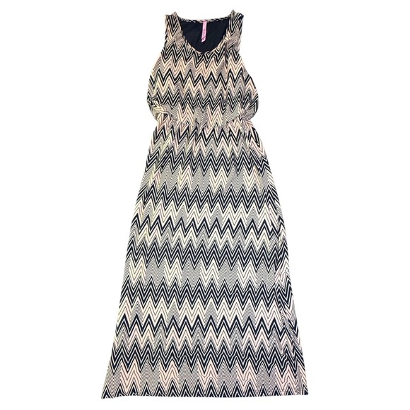 Magic Maxi Dress Chevron Sleeveless Casual Summer Dress XL‎ - Picture 1 of 4